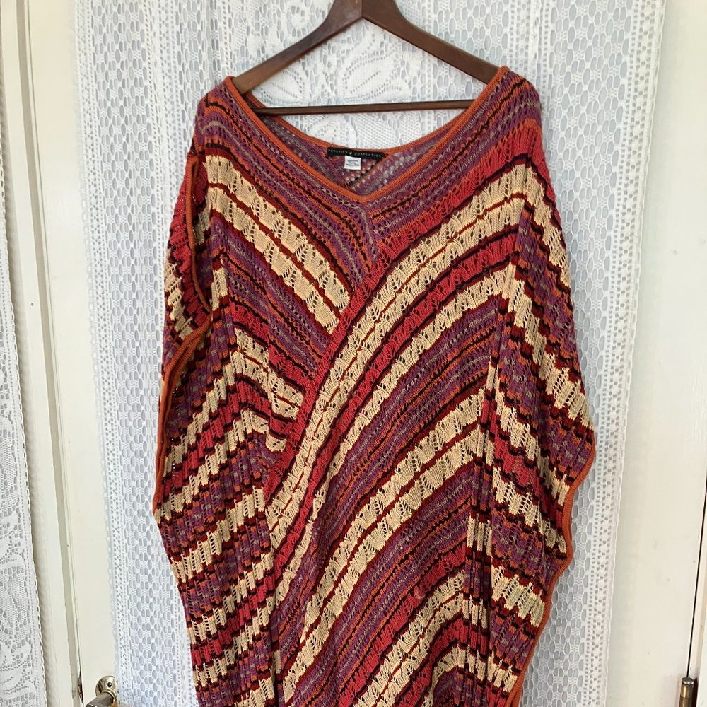 Vintage Peruvian Connection Caftan Pima Cotton Sweater Medium